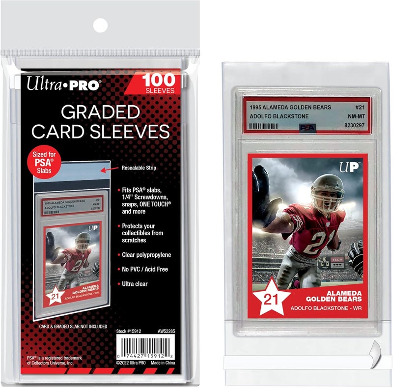 UltraPro Card Supplies PSA Graded Standard Card Sleeves [100 Count] - Image 1